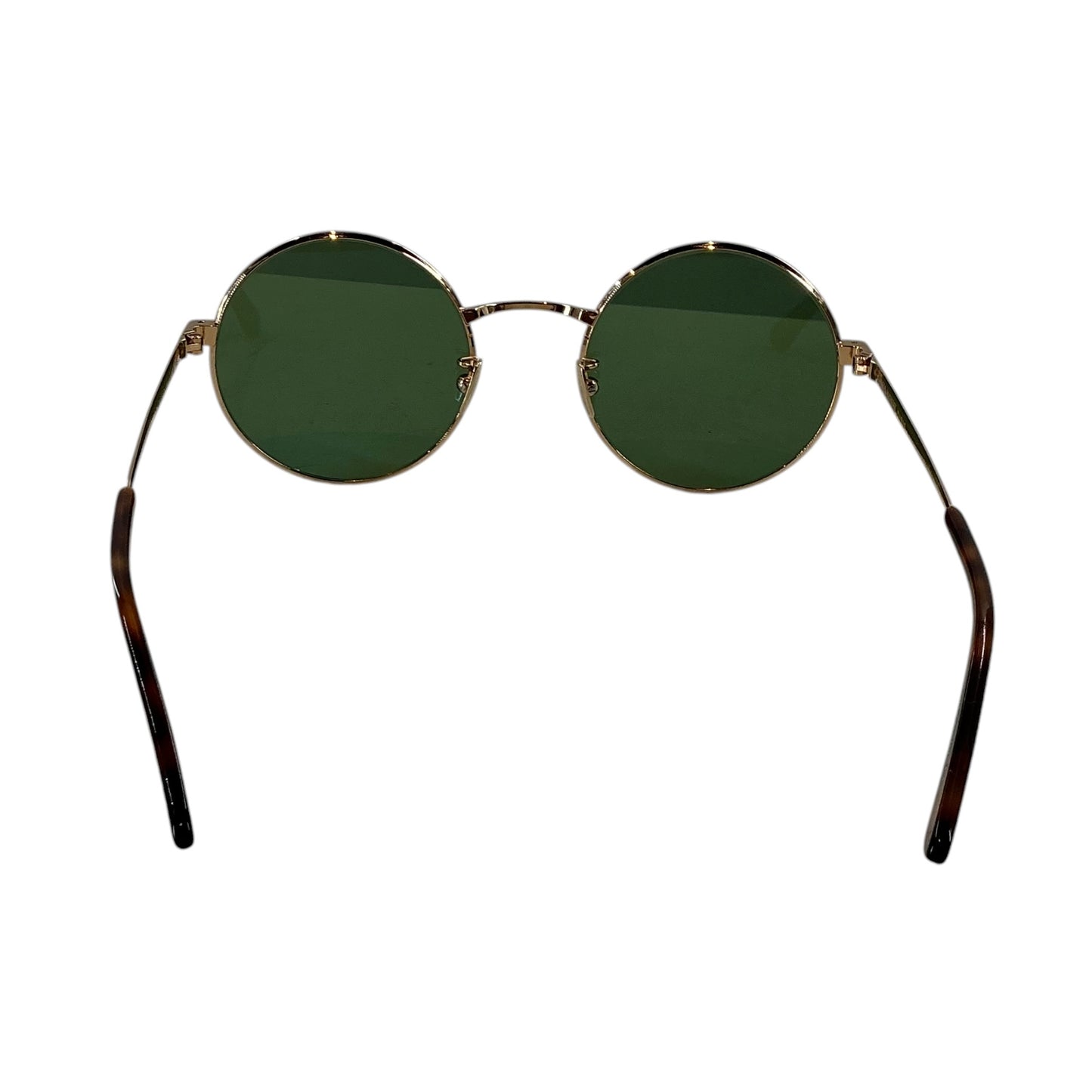Saint Laurent SL 692 Gold & Green Oval Sunglasses
