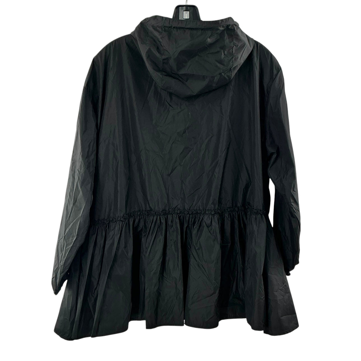Moncler Sarcelle Black Peplum Ruffle Jacket Windbreaker