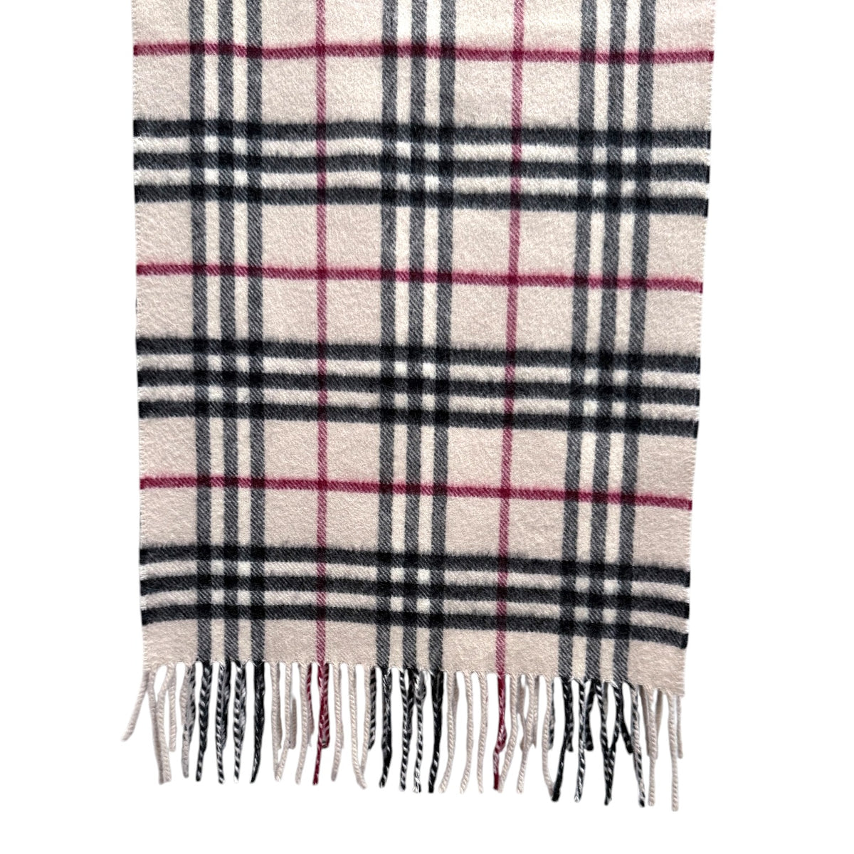 Burberry Check-Pattern Fringed Scarf