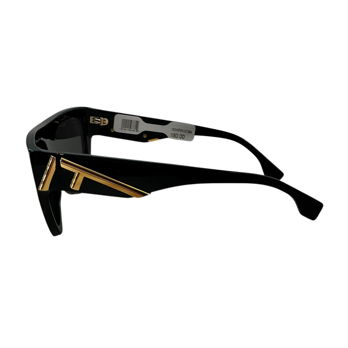 Fendi First FE40150I Black Acetate Shield Flat-Top Sunglasses