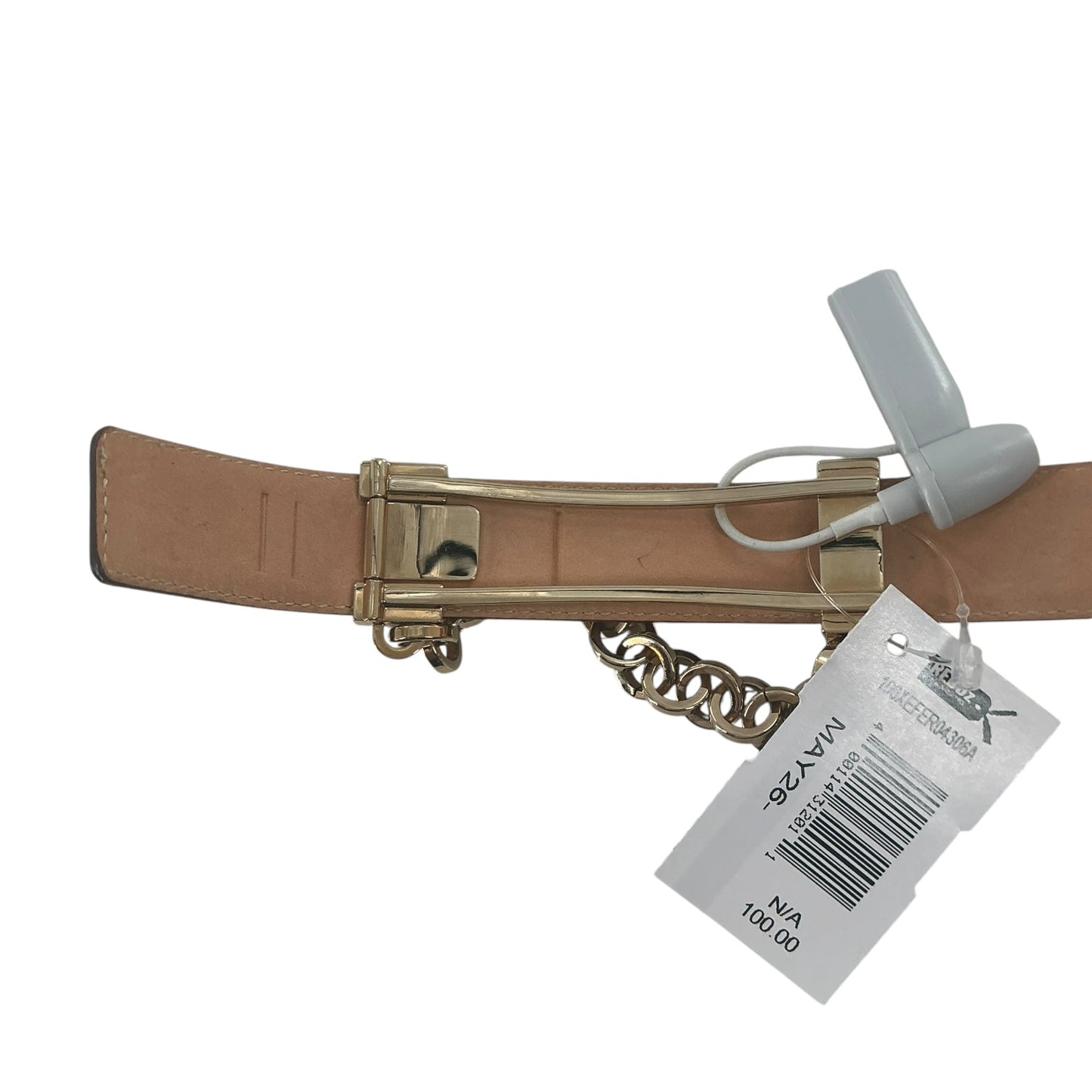 Ferragamo Double Gancini Fixed Leather Belt