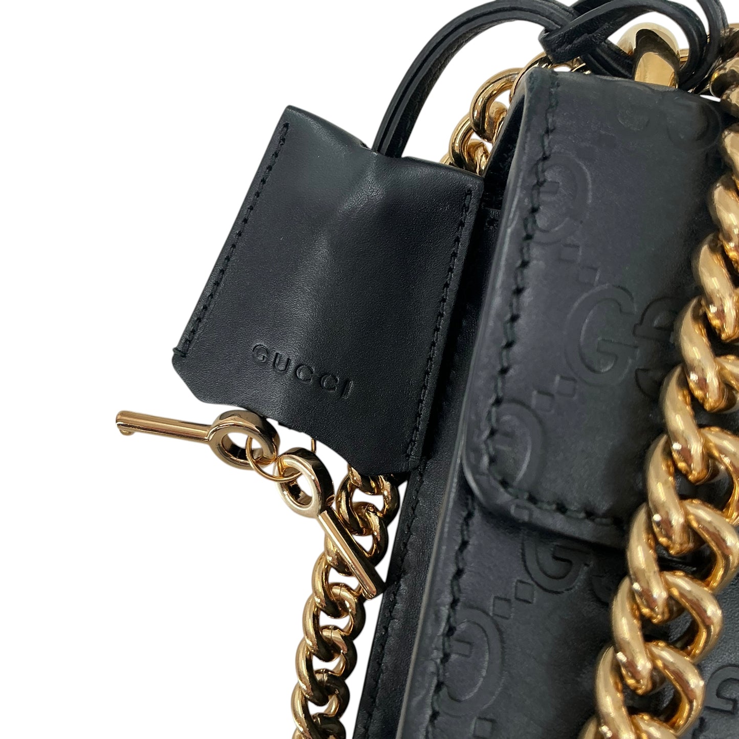 Gucci Padlock Small GG Signature Leather Shoulder Bag