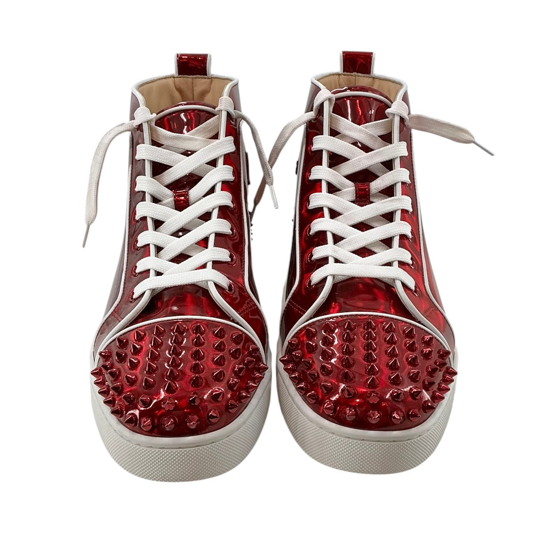Christian Louboutin Lou Spikes 2 Patent High Top Sneaker
