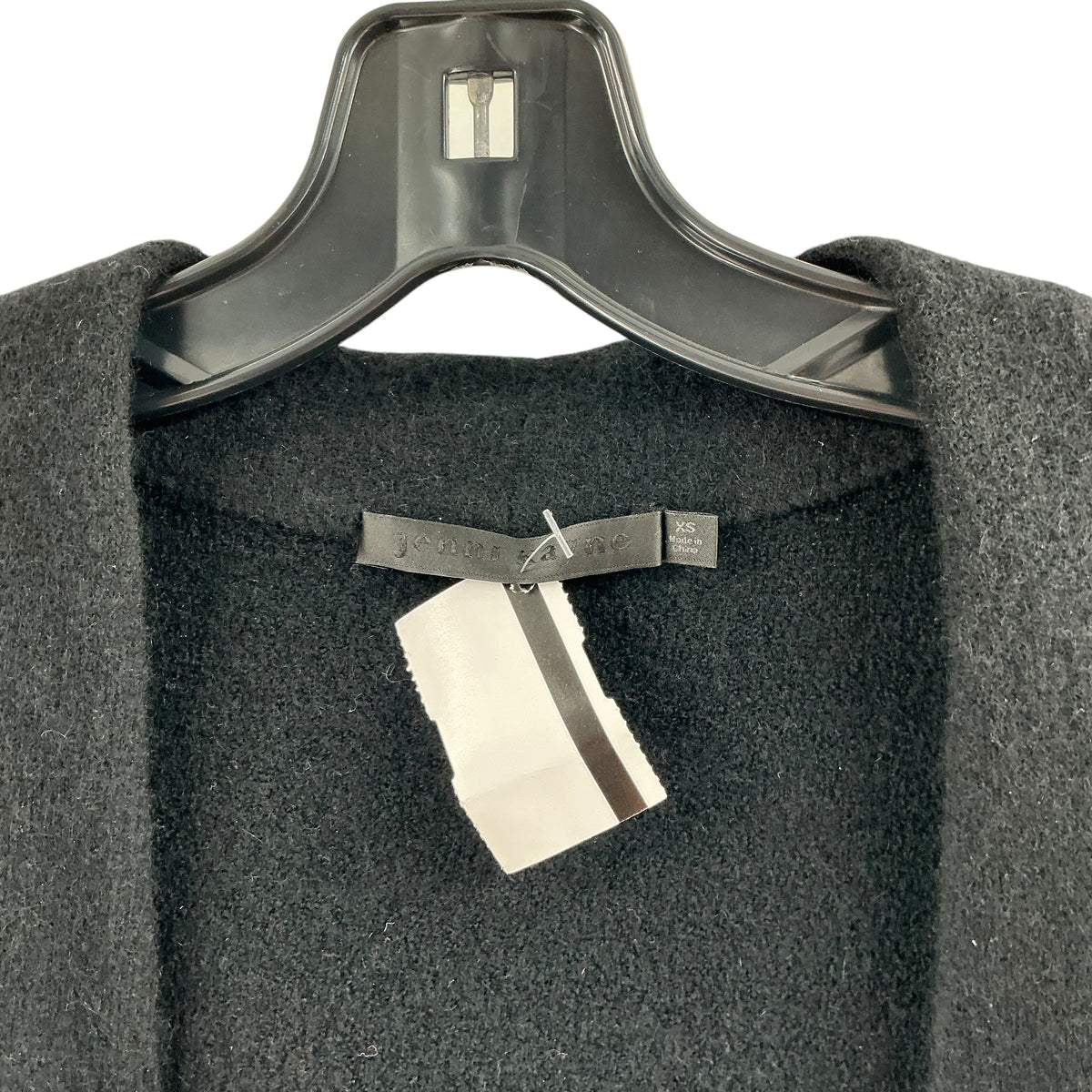 Jenni Kayne Merino Wool Yak Blend Open-Front Sweater Coat in Black
