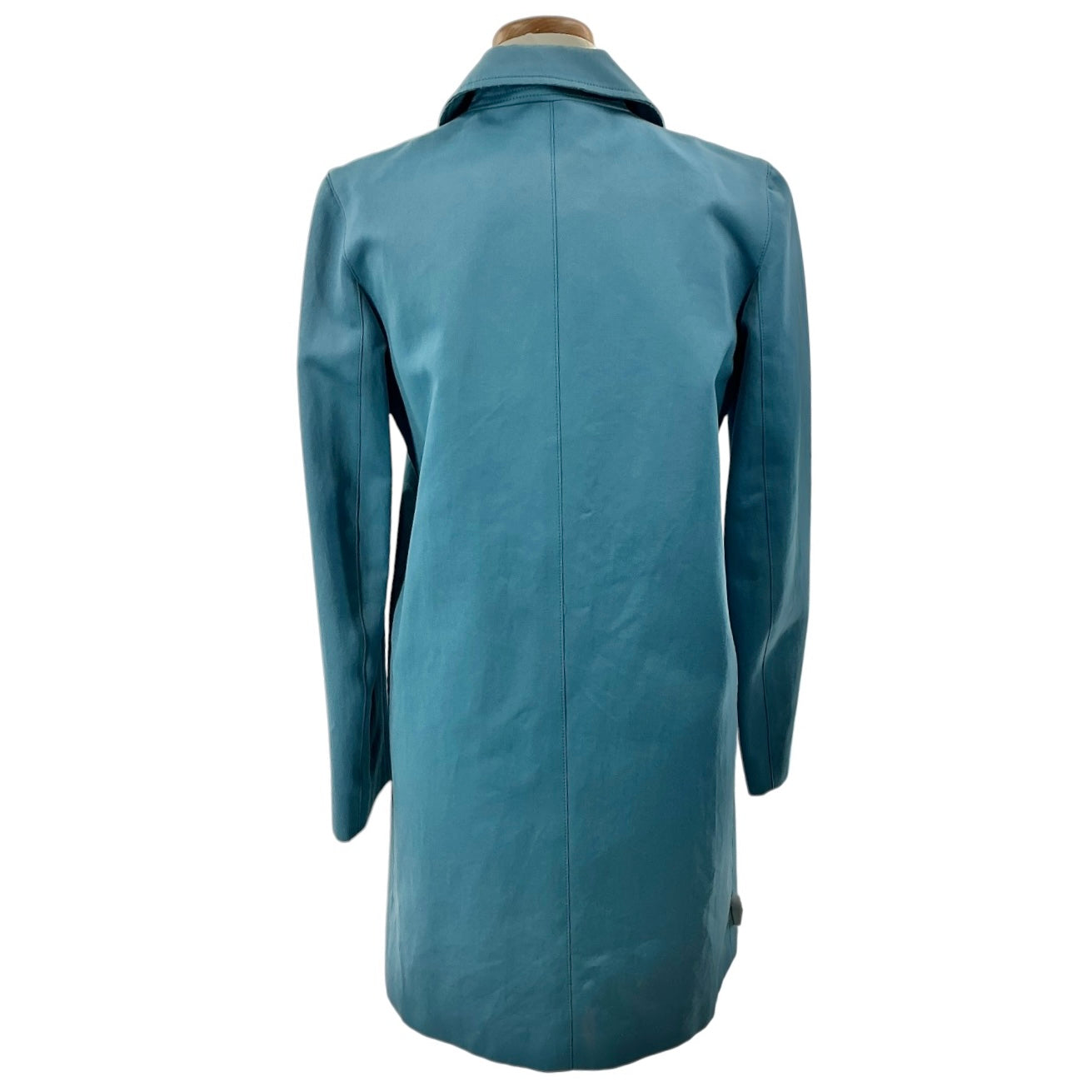Burberry Blue Single-Breasted Trench Coat
