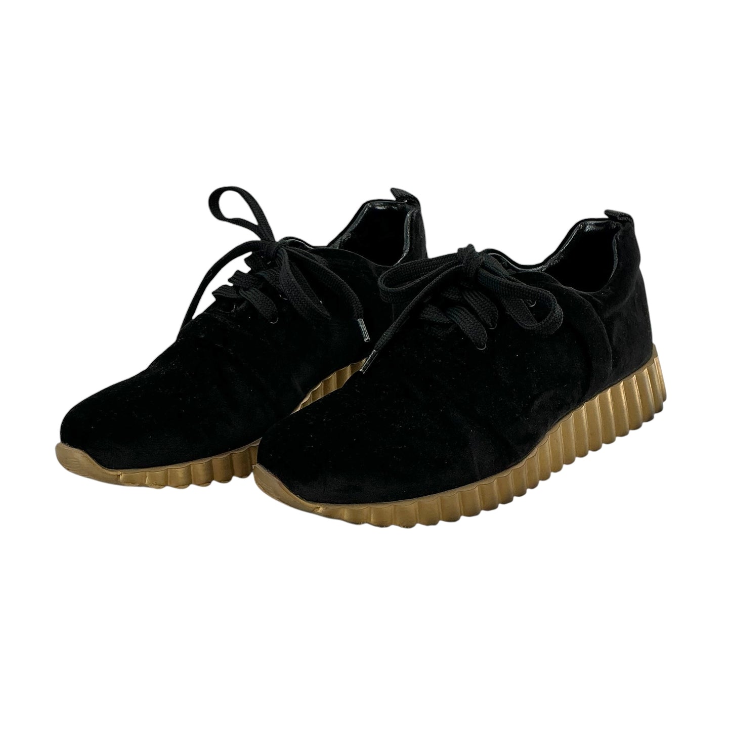 Salvatore Ferragamo "Massa" Black Velvet Wave Sole Sneakers