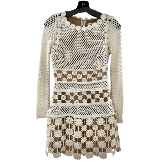 Self-Portrait 3D Floral Crochet Lace Mini Dress