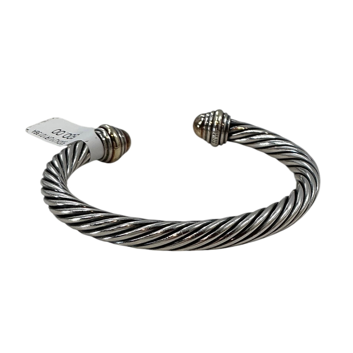 David Yurman Two-Tone Cable Classic Cuff Bracelet – 7mm Sterling Silver & 14K Gold