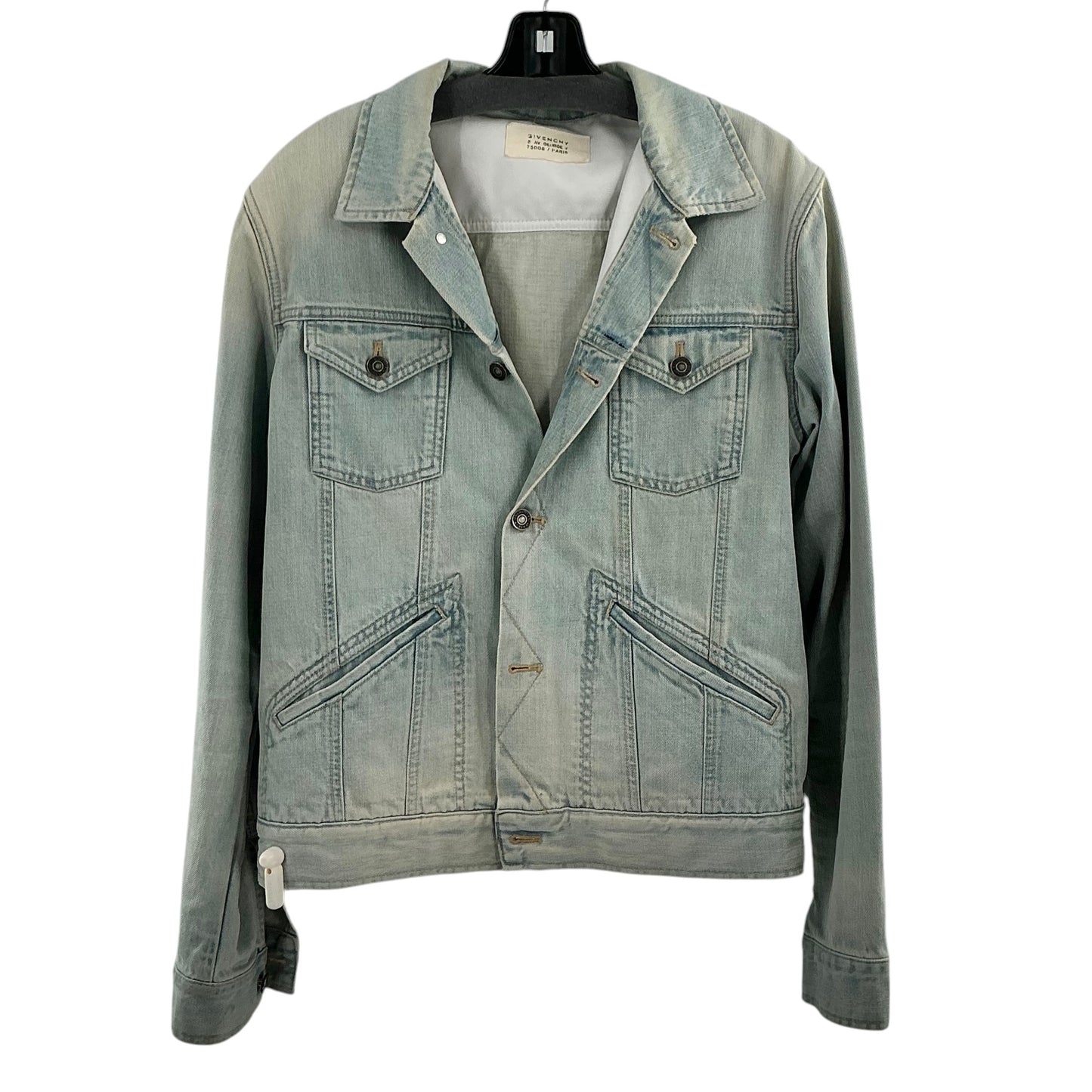 Givenchy Light Wash Vintage-Effect Denim Trucker Jacket