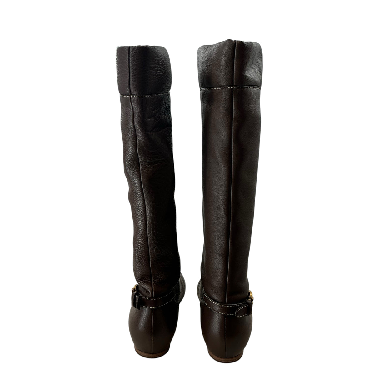 Chloé Brown Leather Knee-High Riding Boots