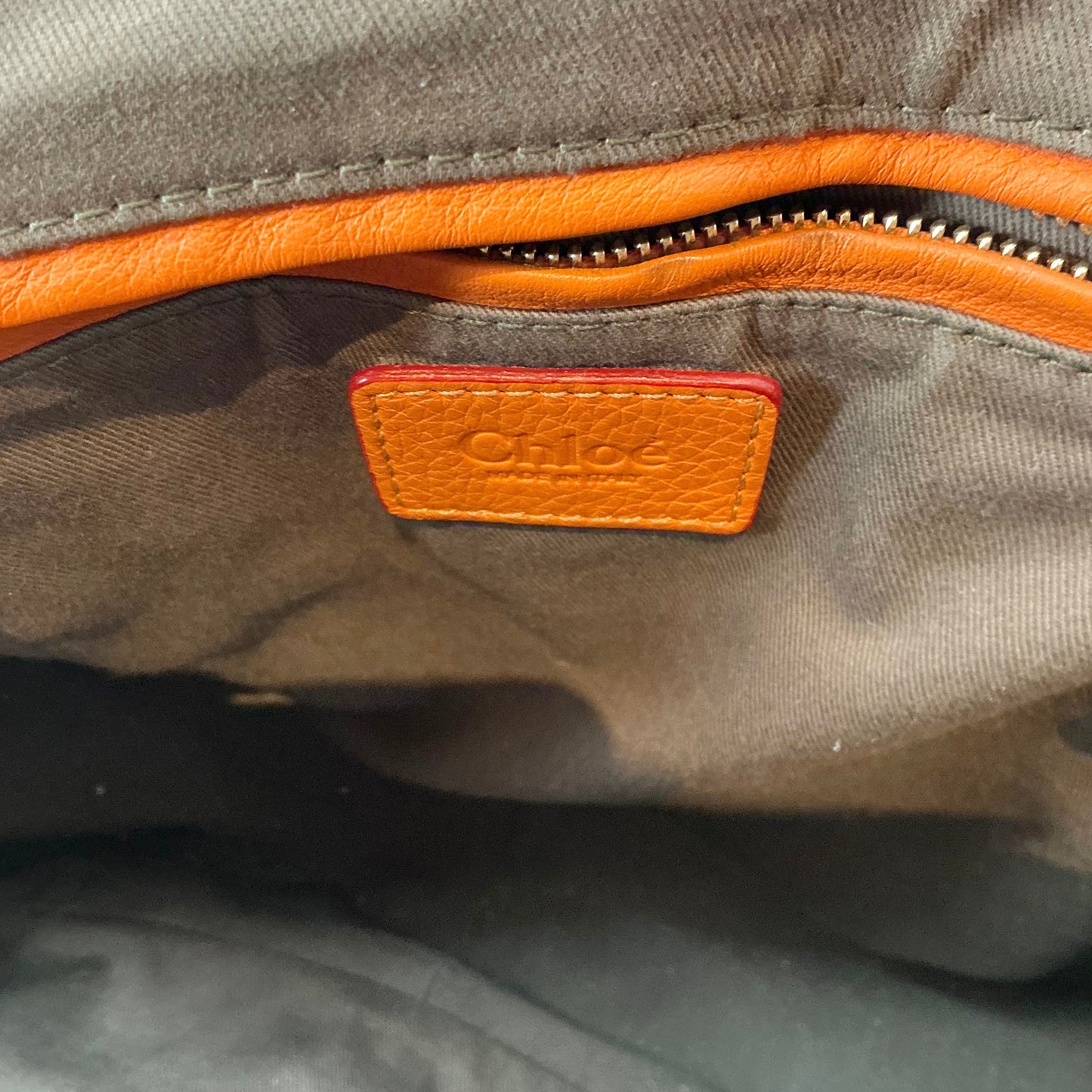 Chloé Marcie Medium Grained Leather Satchel - Orange