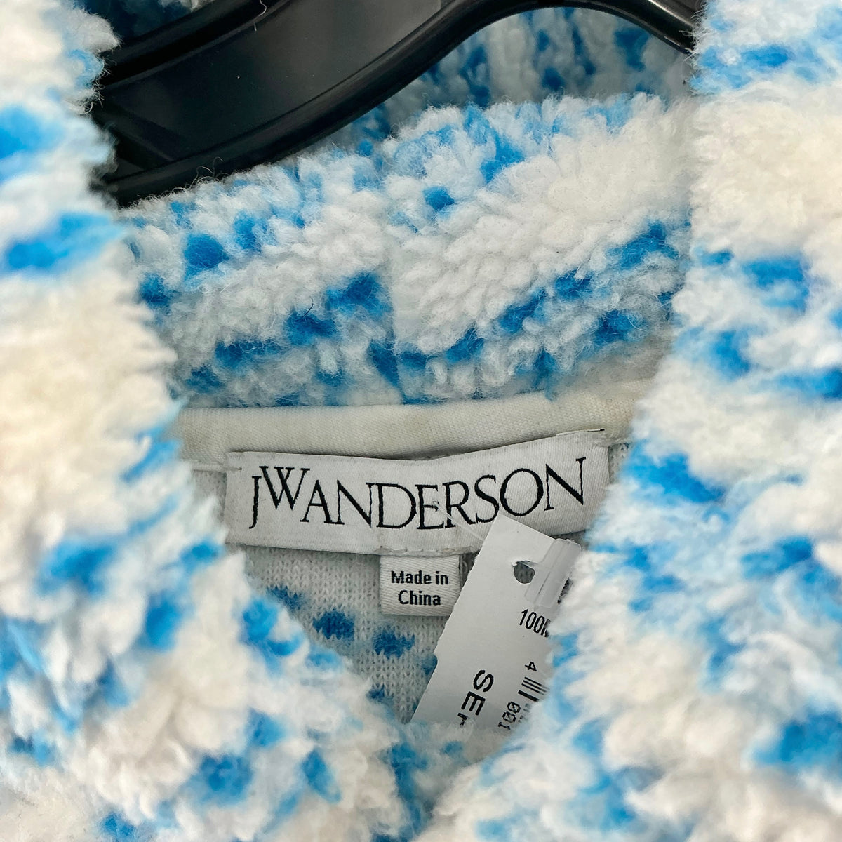JW Anderson Striped Anchor Fleece Hoodie