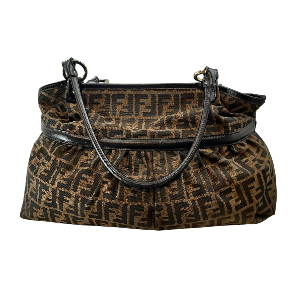 Fendi Vintage Zucca Print Chef Large Tote Bag (Tobacco/Brown)