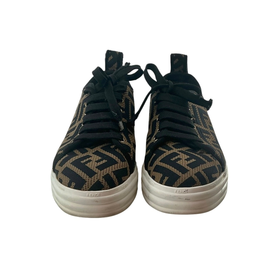 Fendi Zucca FF Logo Platform Sneakers