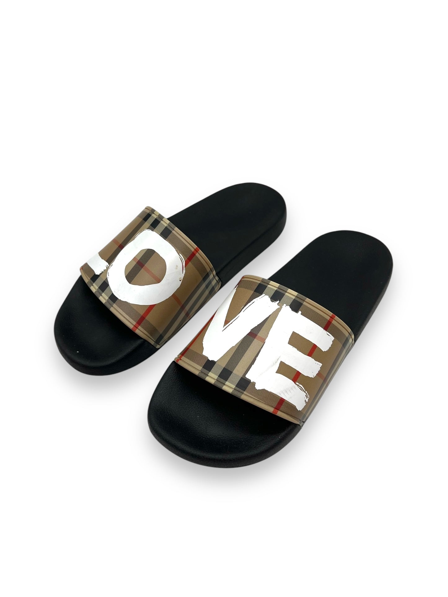 Burberry Beige Vintage Love Slides