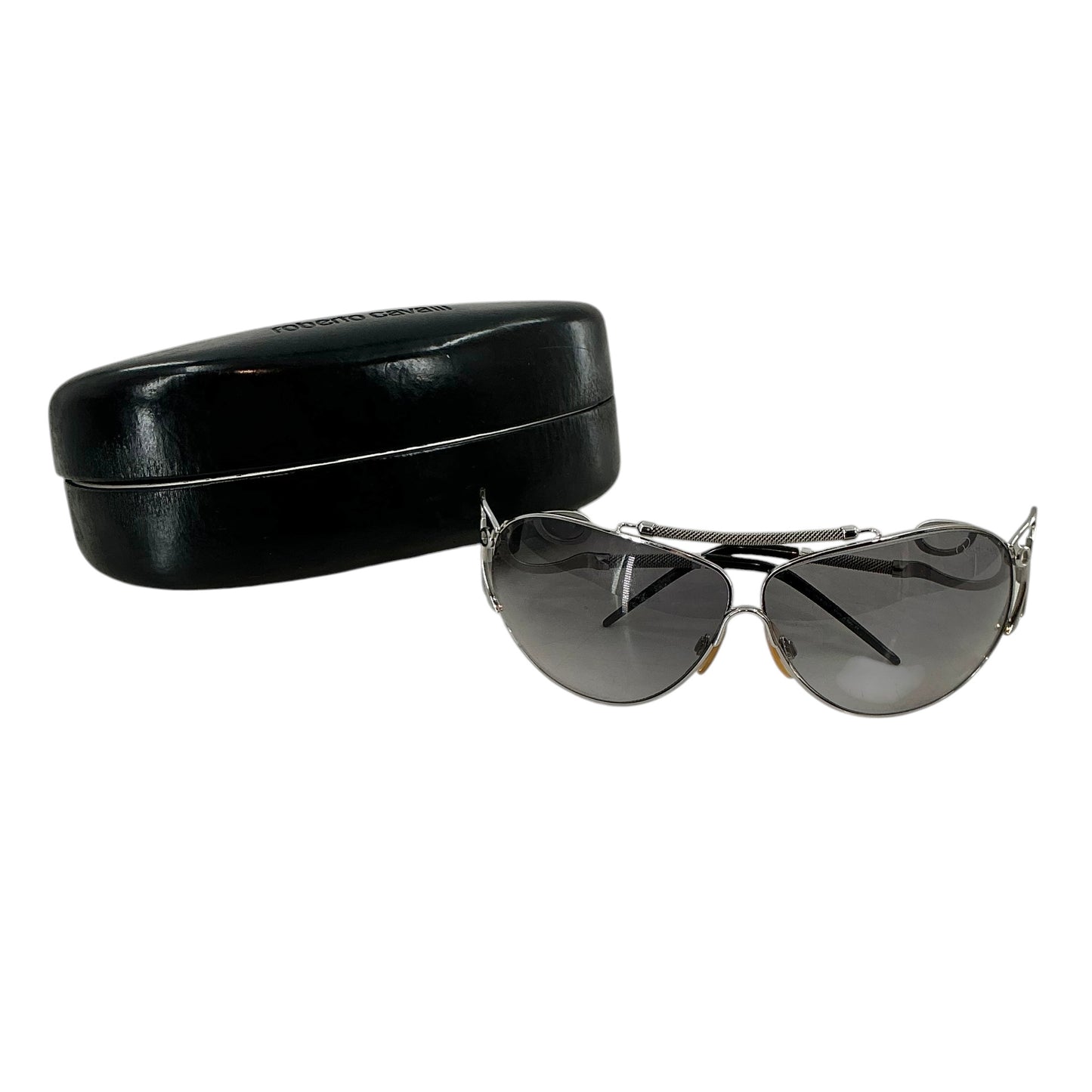 Roberto Cavalli Silver Cameia 300S Shield Sunglasses