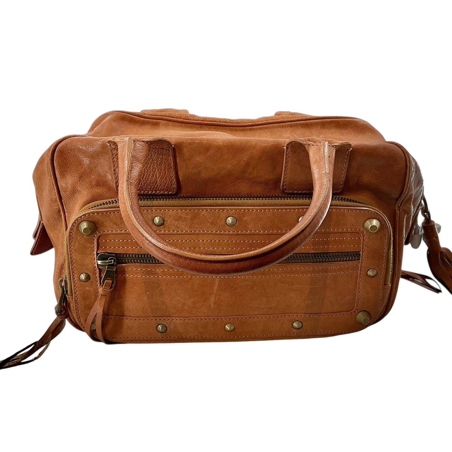 Chloé Brown Leather Utility Satchel Bag