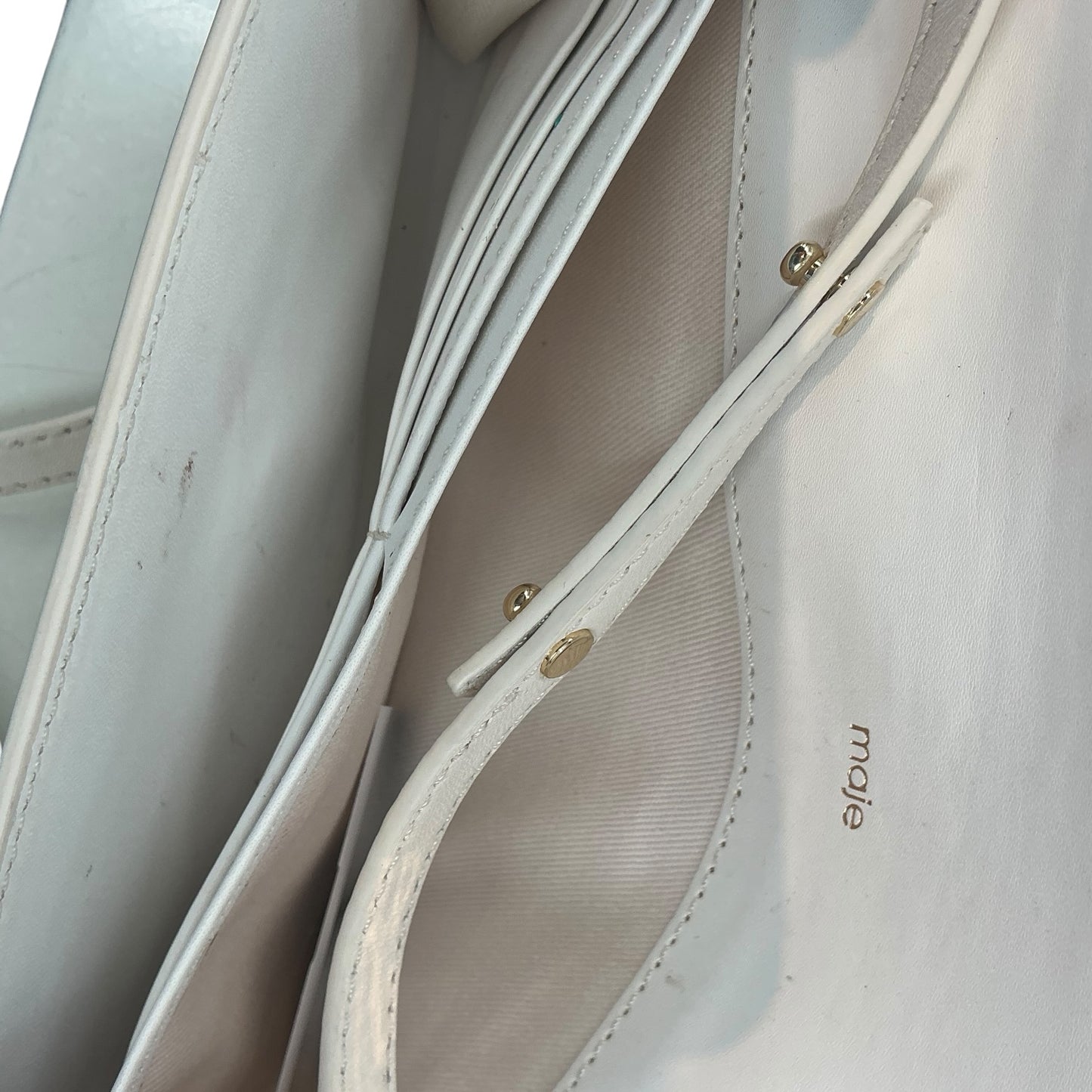 Maje Leather Bag With Clover Clasp