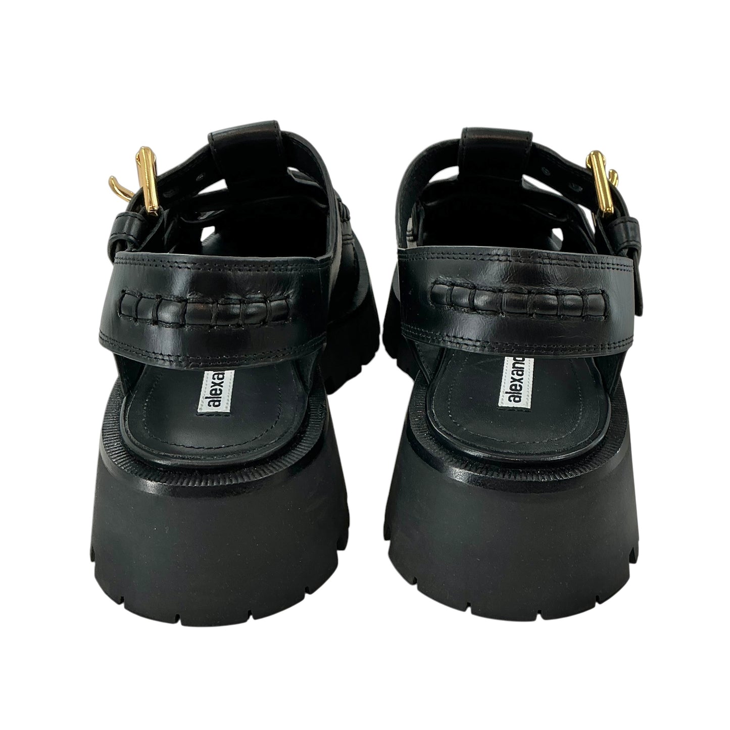 Alexander Wang Black Carter Platform Cage Fisherman Sandals
