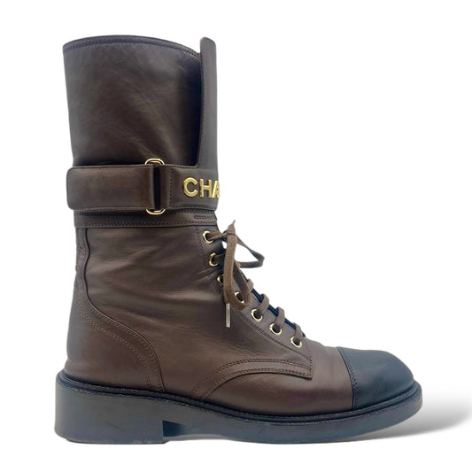 Chanel CC Logo Combat Boots