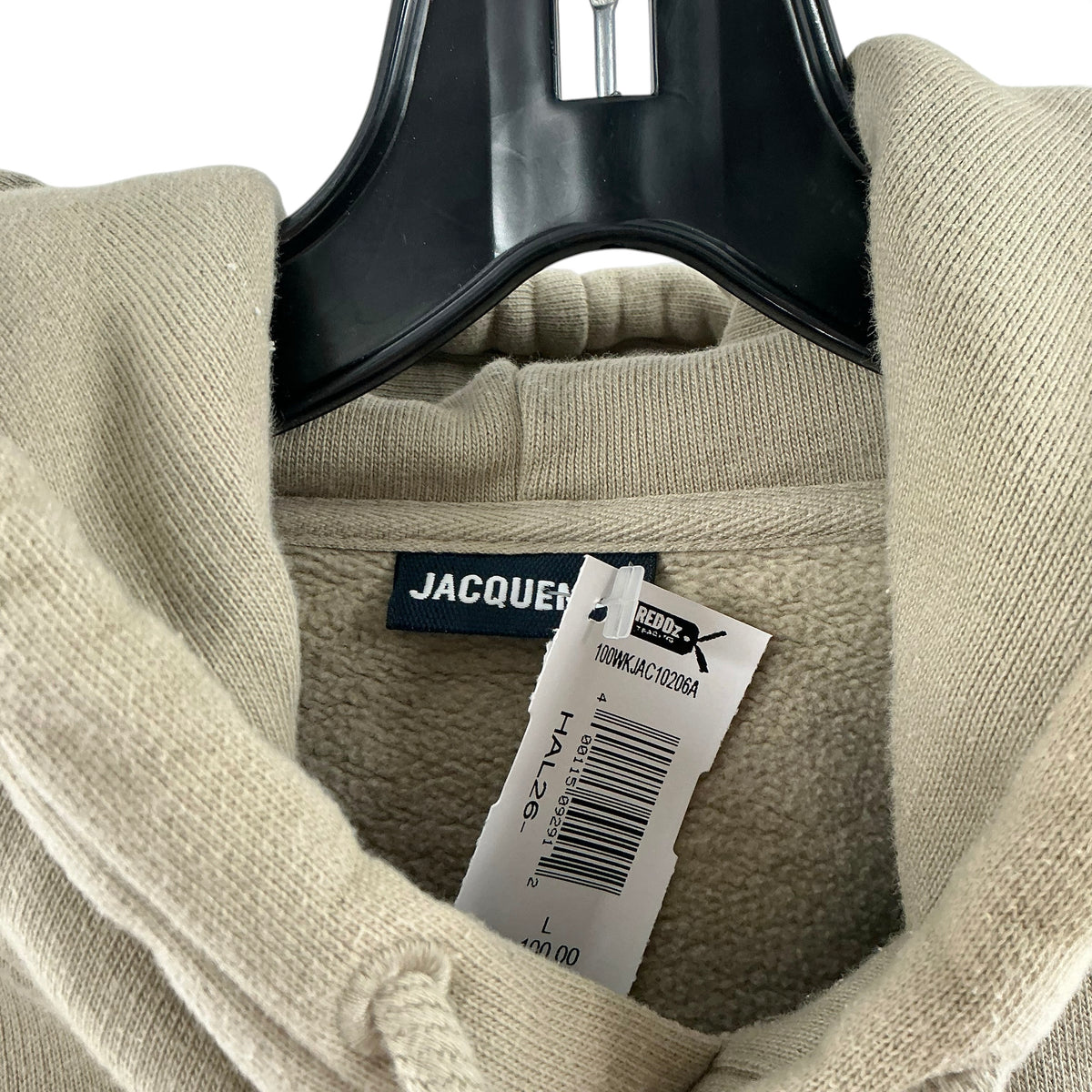 Jacquemus Le Sweatshirt Brodé Cursive Logo Hoodie - Light Khaki / Beige