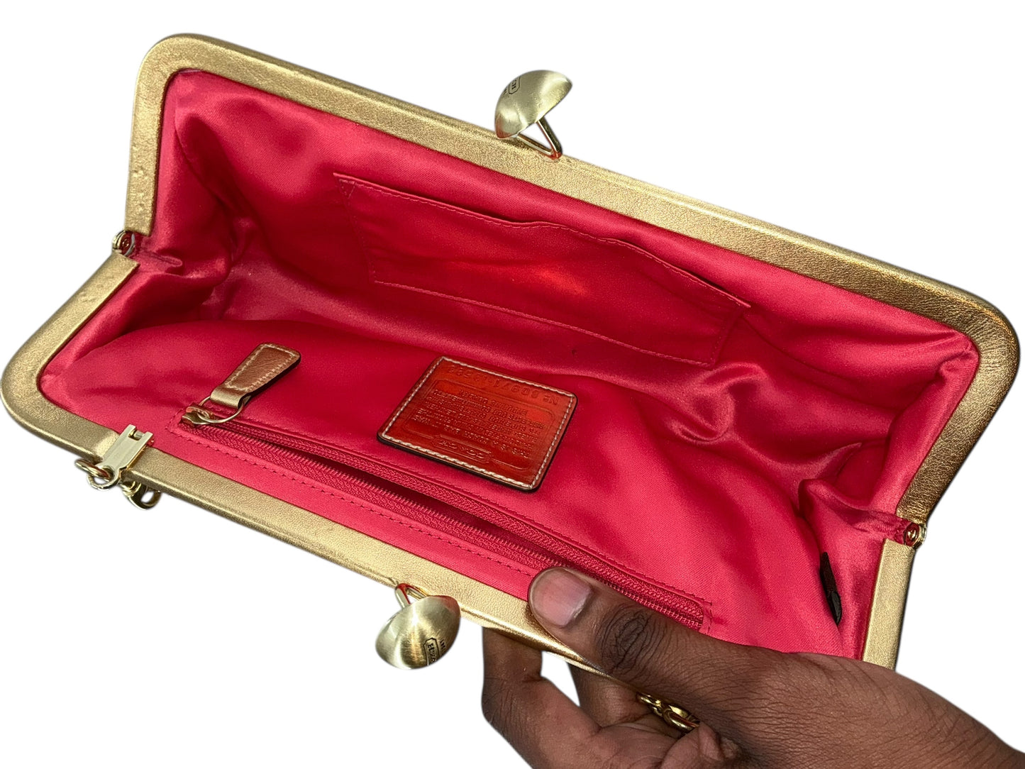 Coach Metallic Clutch