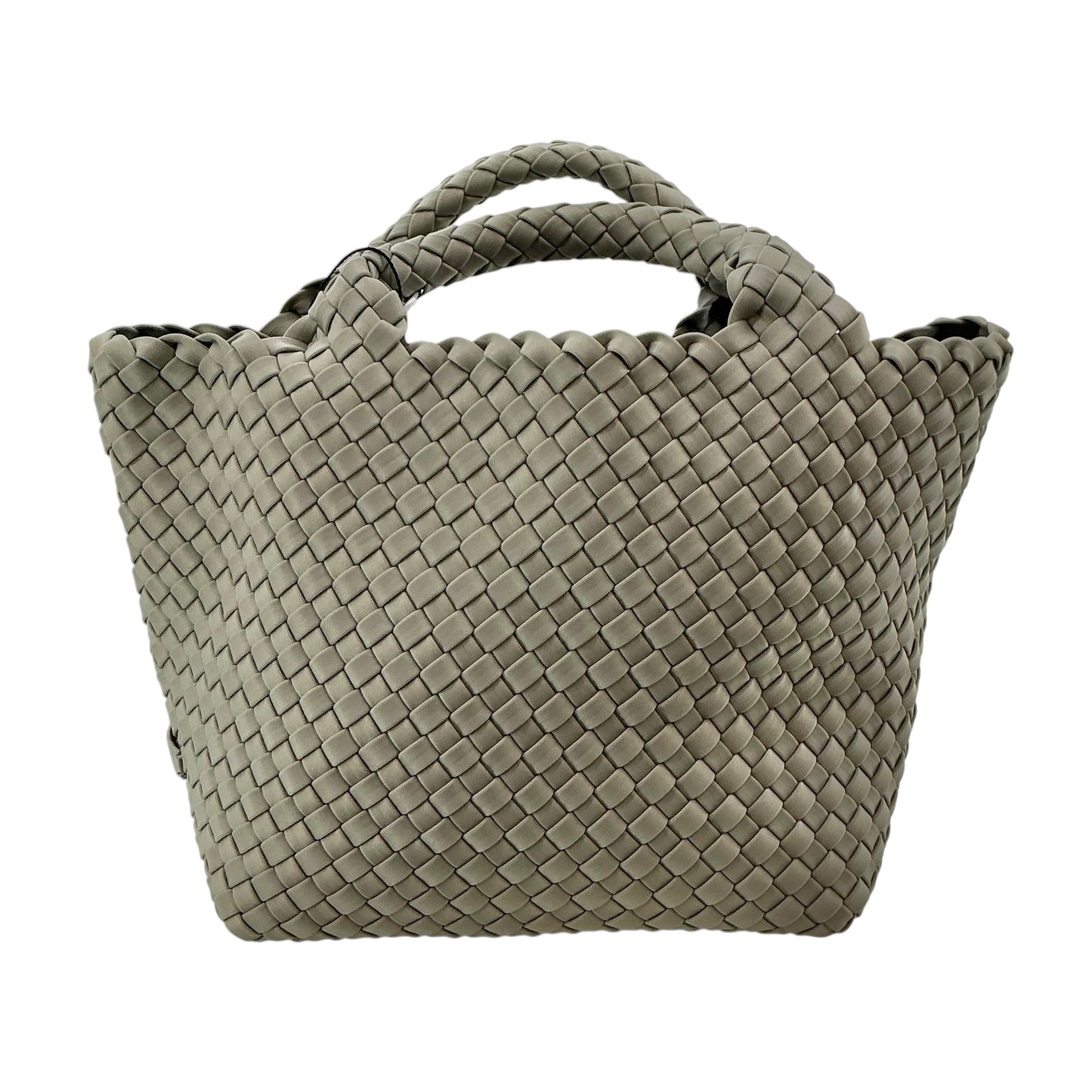 NAGHEDI St. Barths Medium Handwoven Neoprene Tote Bag - Grey