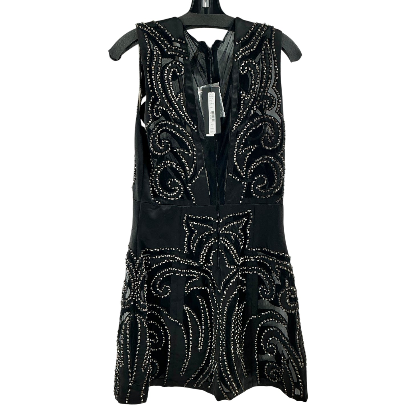 Alice + Olivia Pacey Embellished Low V-Neck Dress