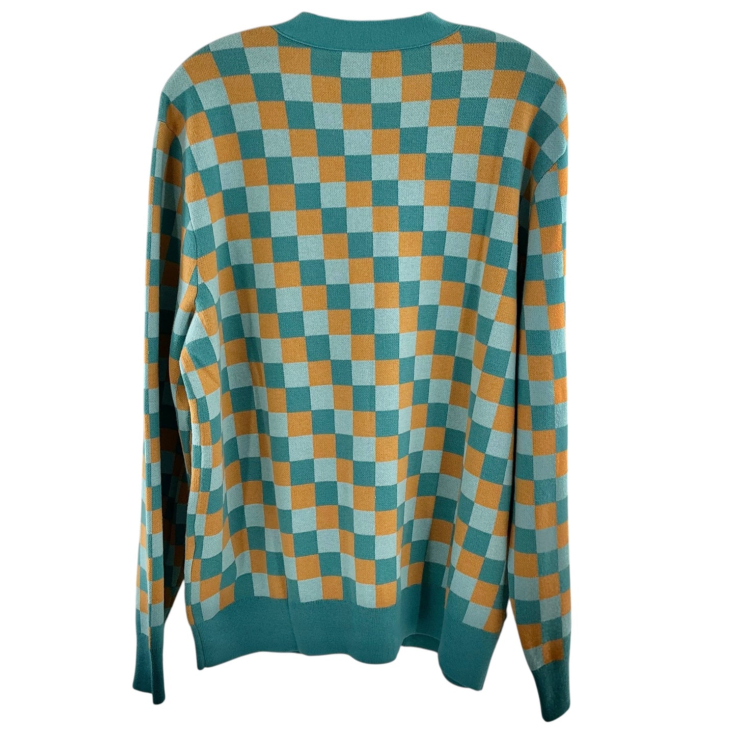 COACH Blue Plaid Ice Cream Checkered Cardigan