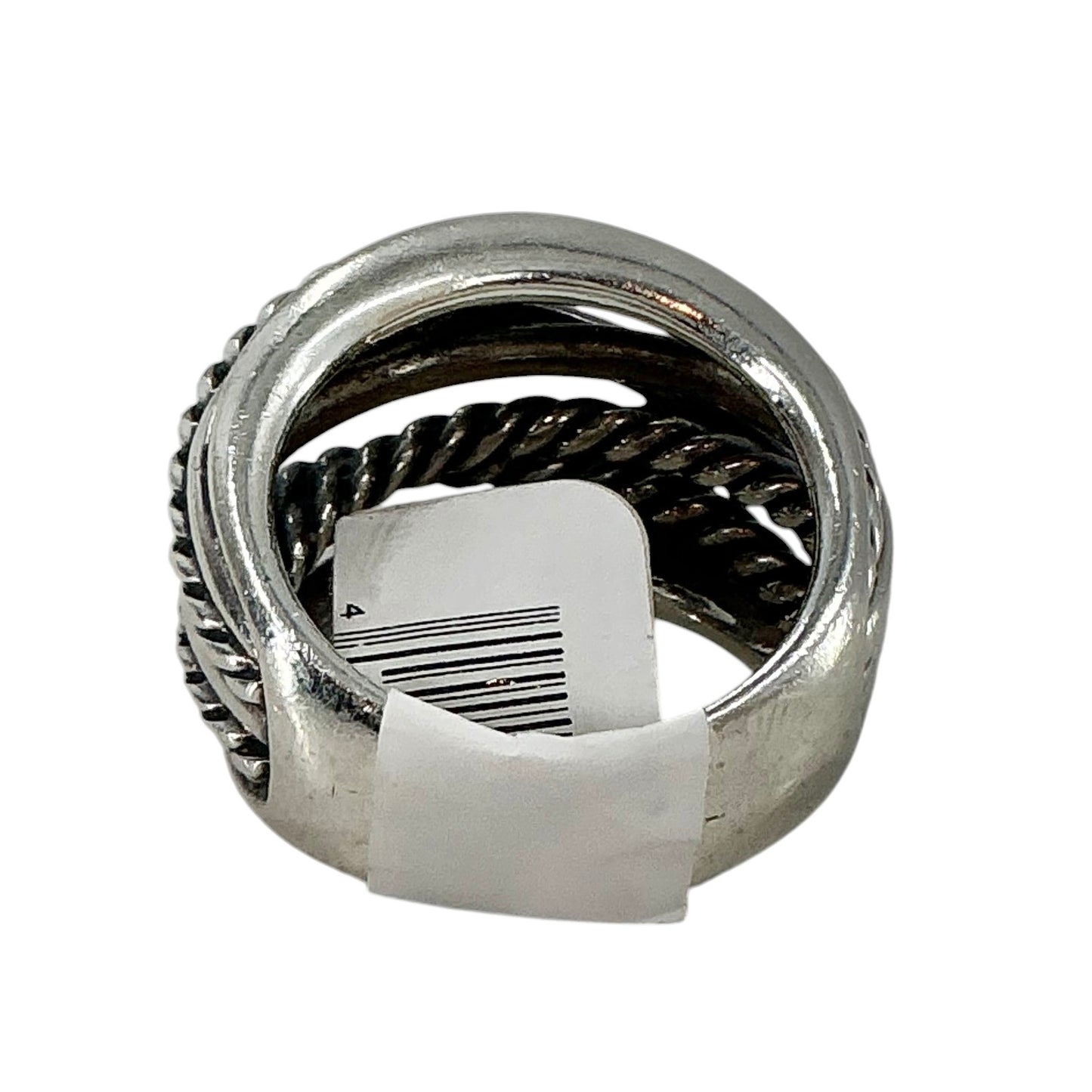 David Yurman Sterling Silver Wide Cable Crossover Statement Ring