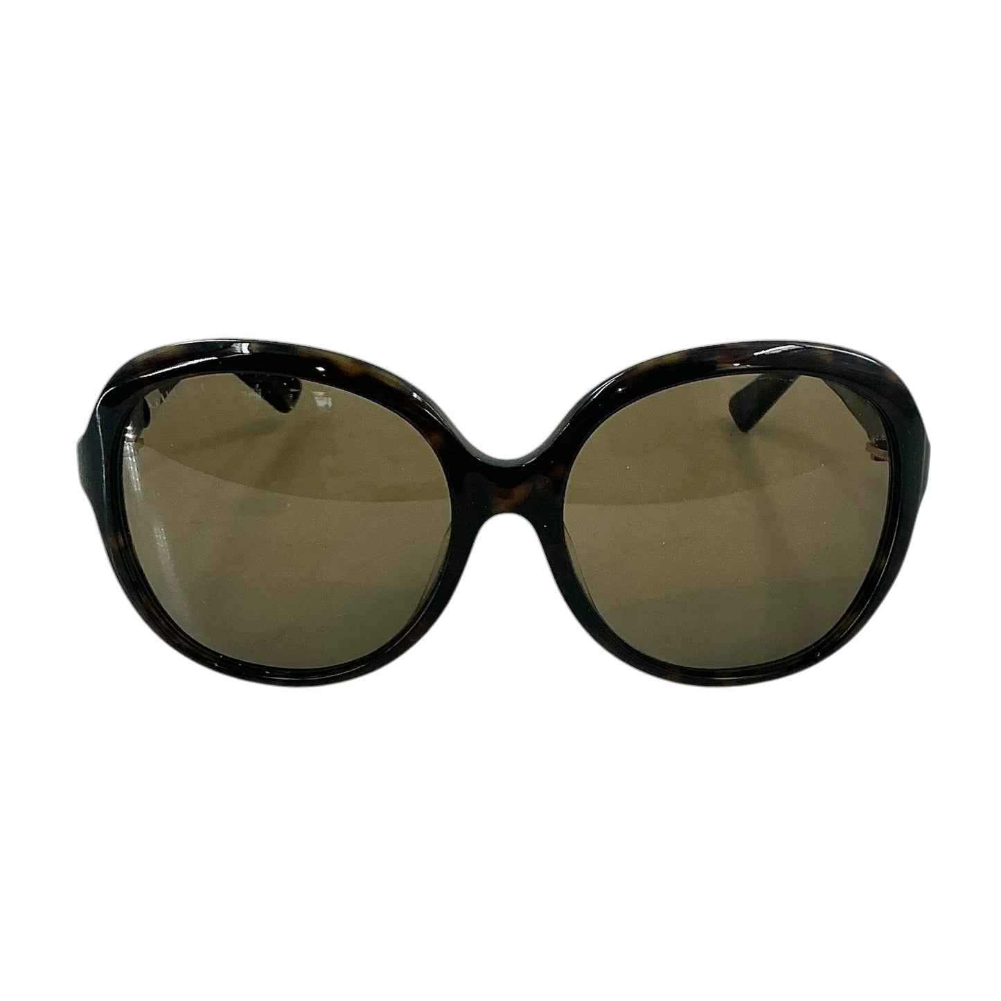 Gucci Women’s GG0489SA Dark Havana / Tortoise Oversized Round Sunglasses