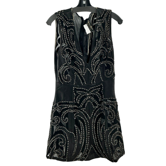 Alice + Olivia Pacey Embellished Low V-Neck Dress