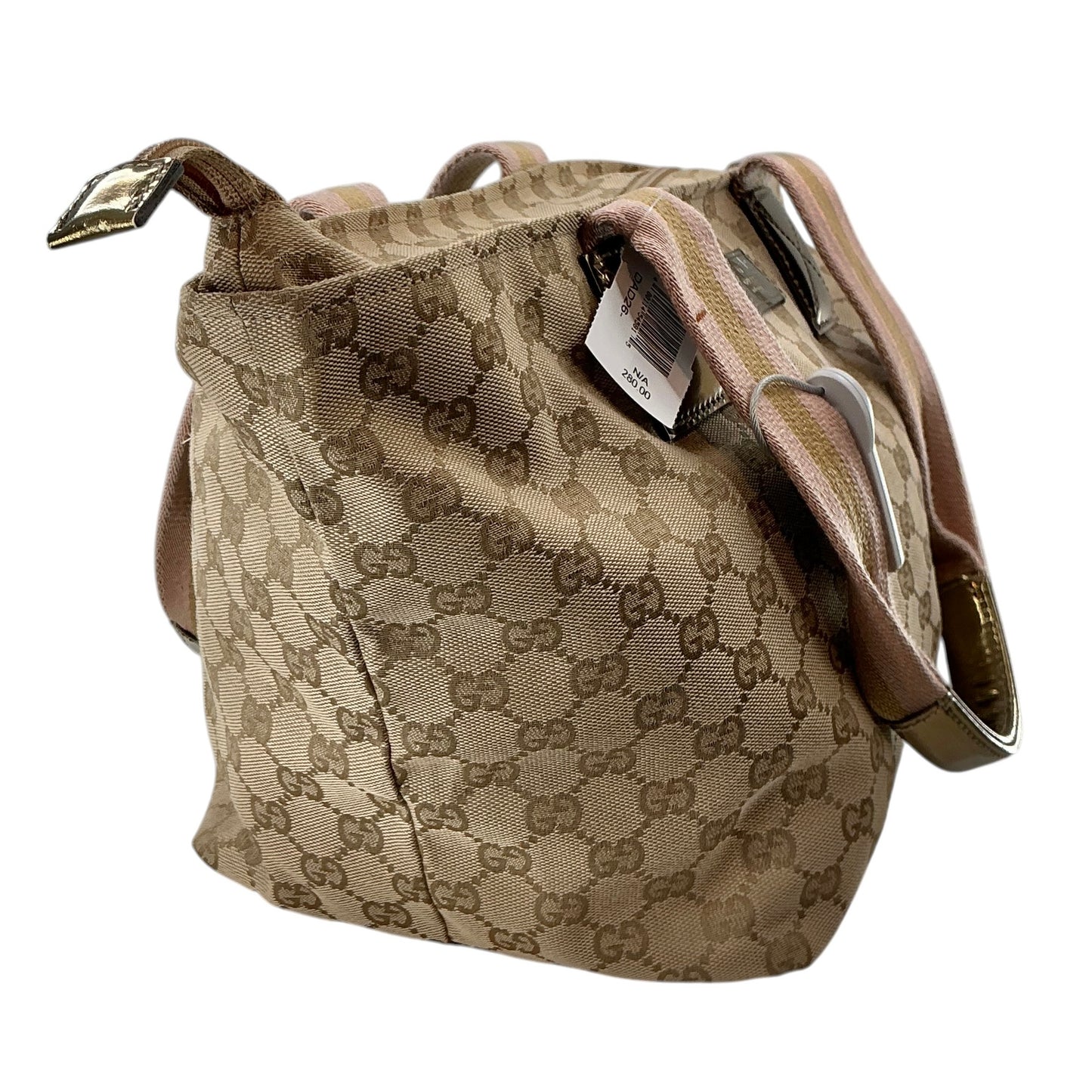 Gucci Original GG Monogram Canvas Medium Web Handle Tote