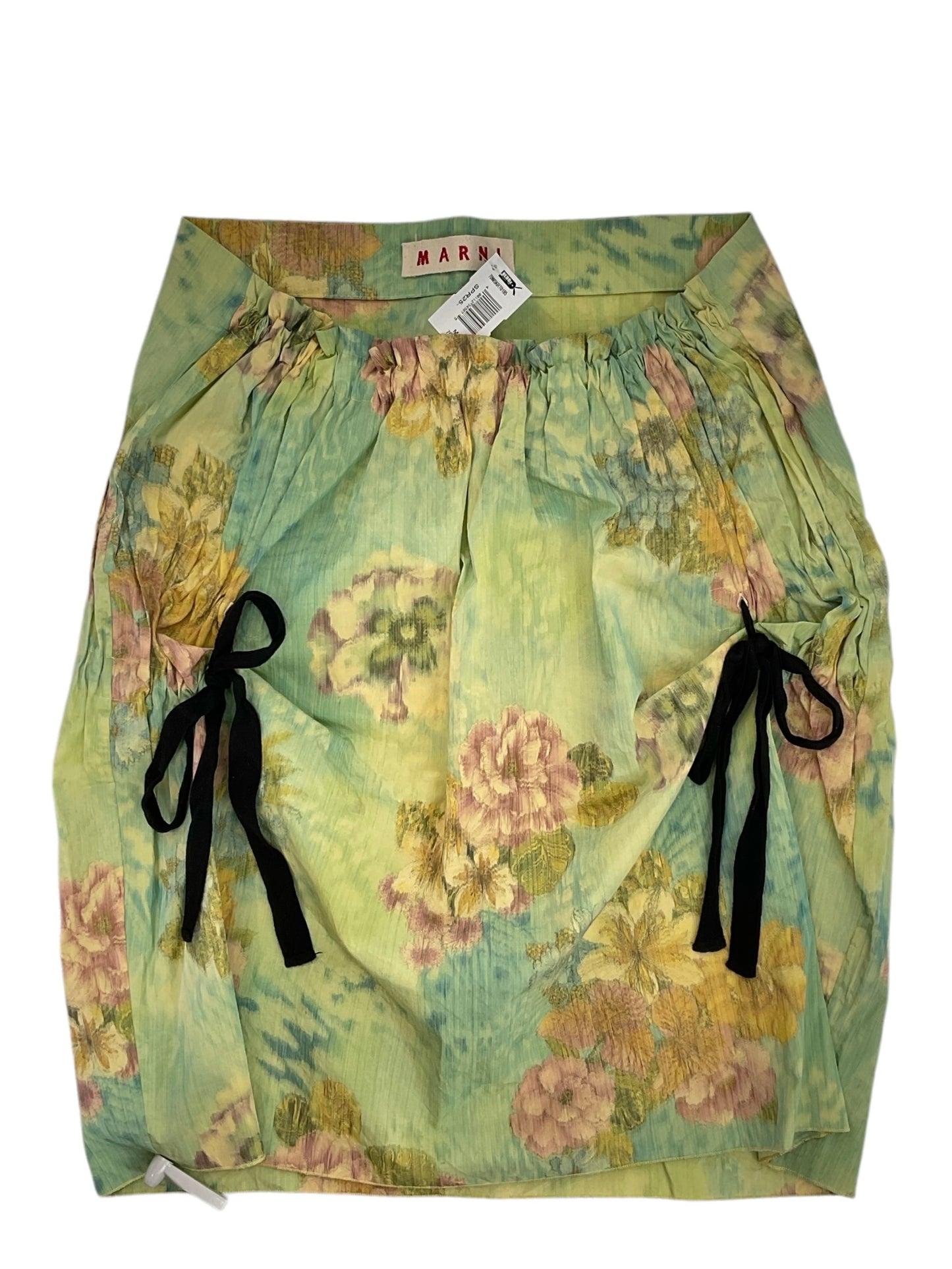 Marni Drawstring Floral Print Skirt