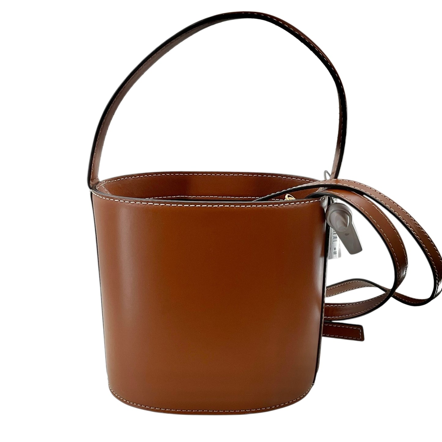 STAUD Bissett Smooth Leather Bucket Bag – Saddle Brown