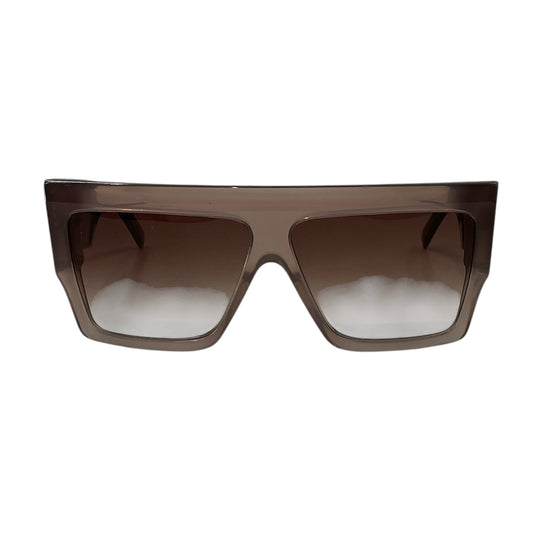 CELINE CL40092I Oversized Flat-Top Square Sunglasses – Transparent Brown Acetate