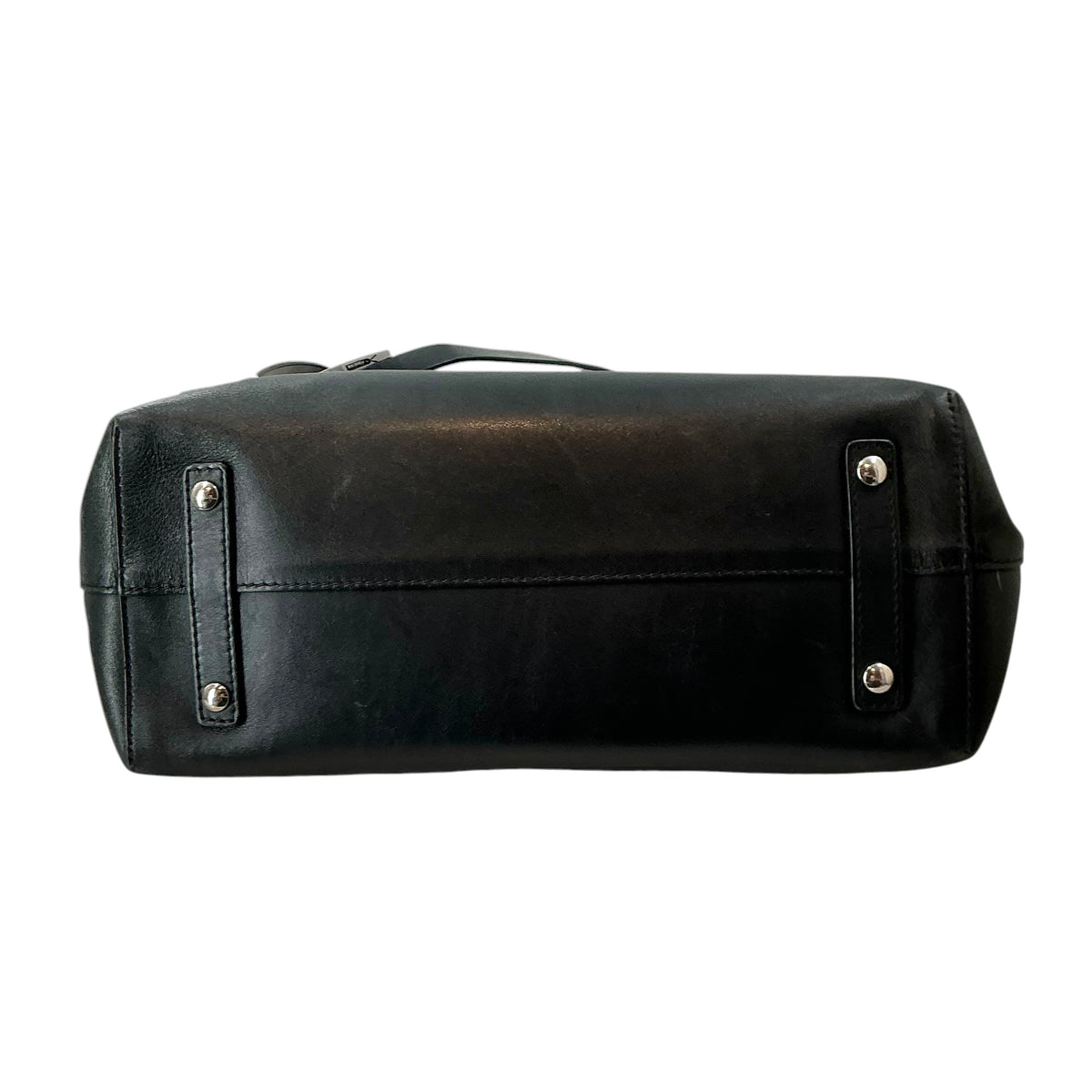 Burberry Black Soft Calfskin Leather Belted Shoulder Bag / Tote