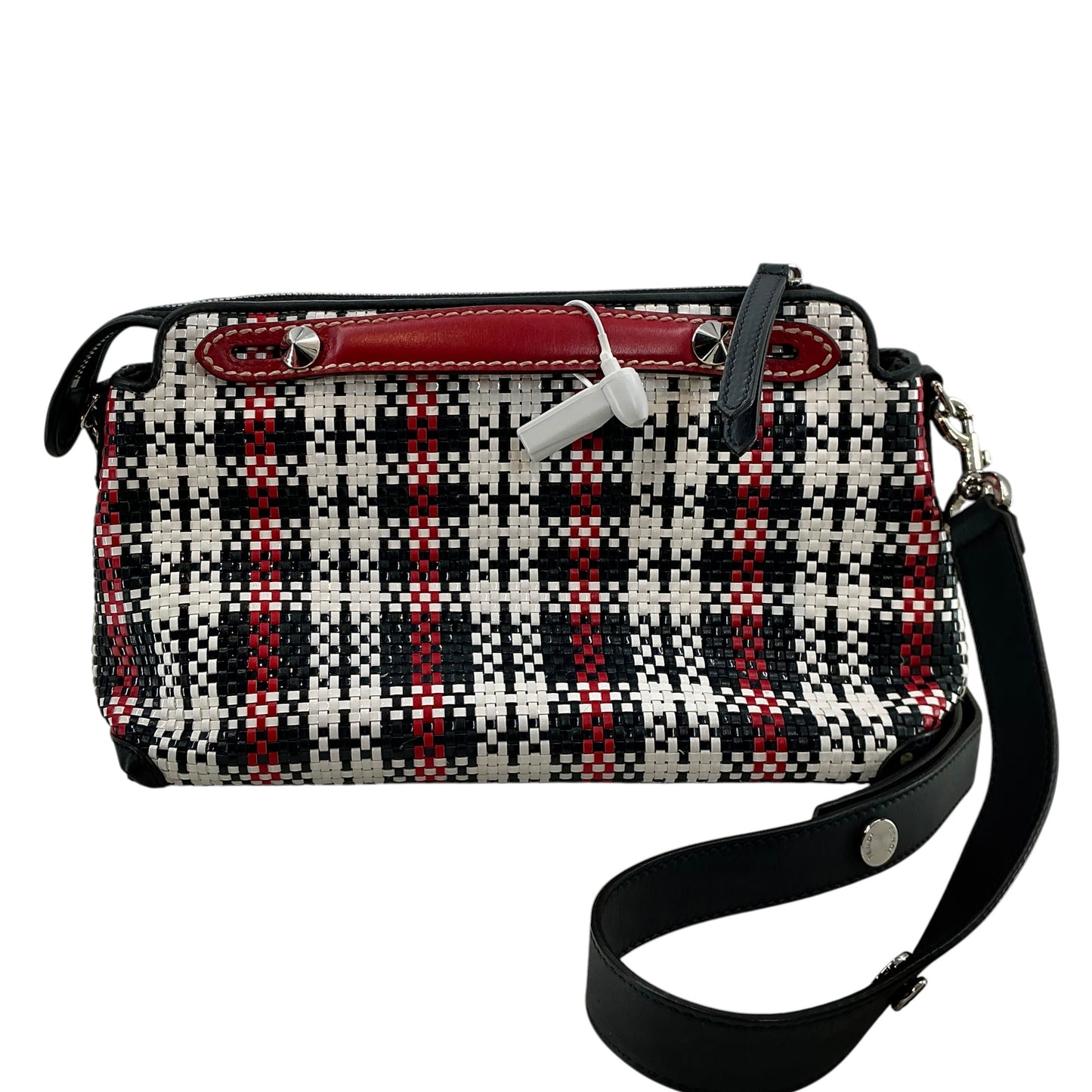 Fendi "By The Way" Small Multi-Color Woven Plaid Convertible Satchel/Crossbody