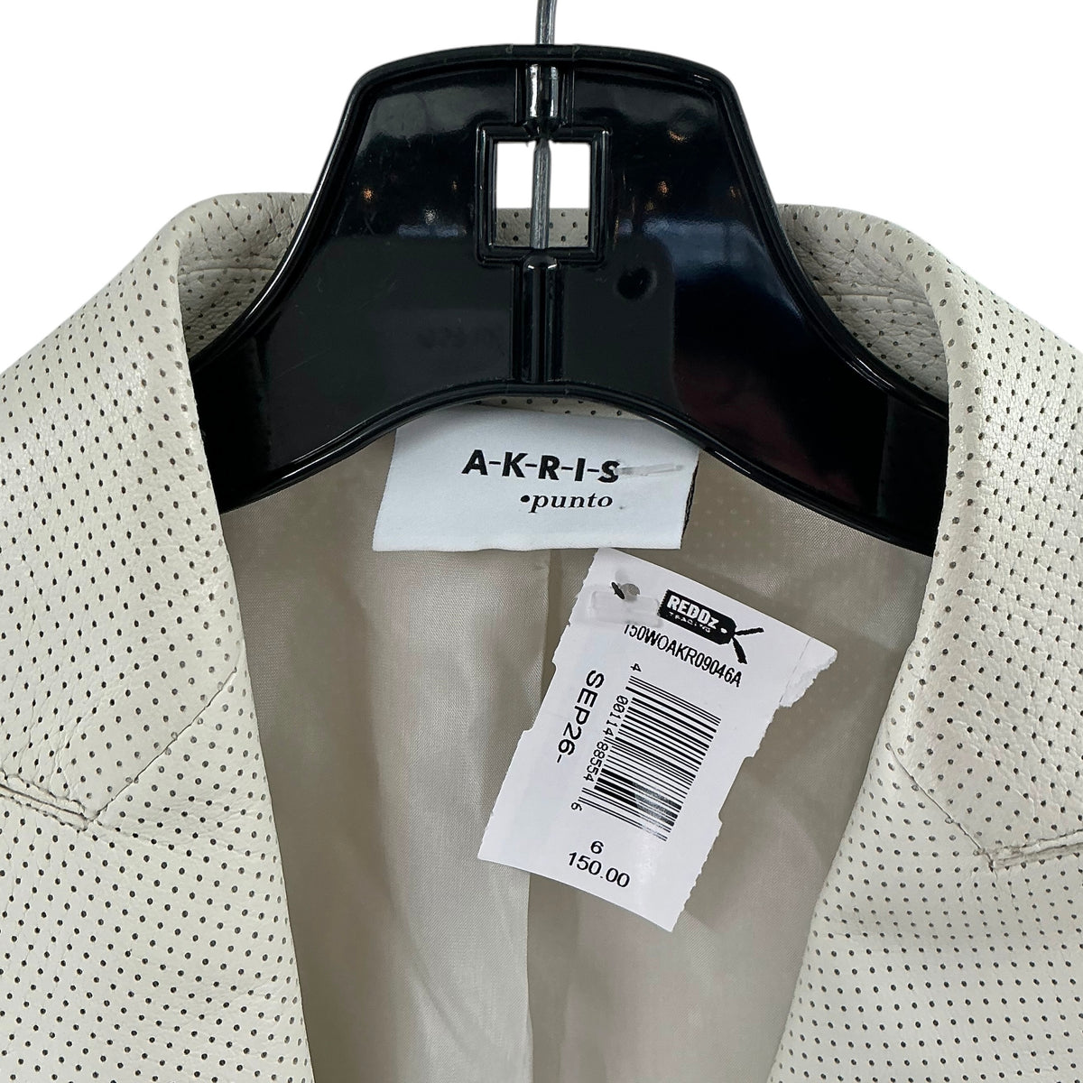 Akris Punto Single Button Textured Blazer Sage Cream