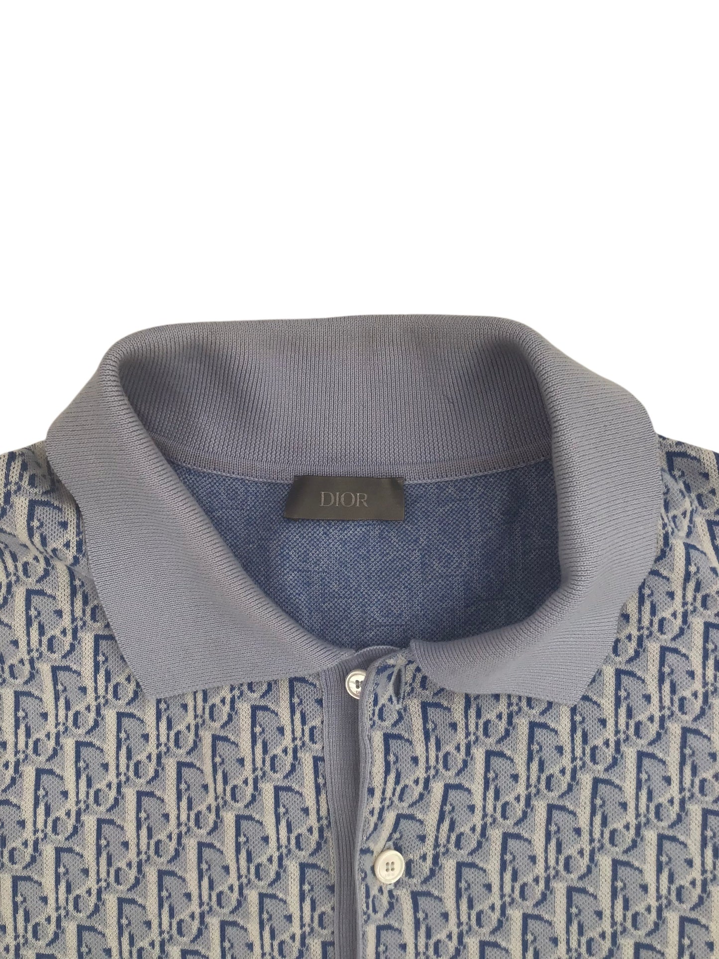 Christian Dior 2022 Oblique Jacquard Polo Shirt