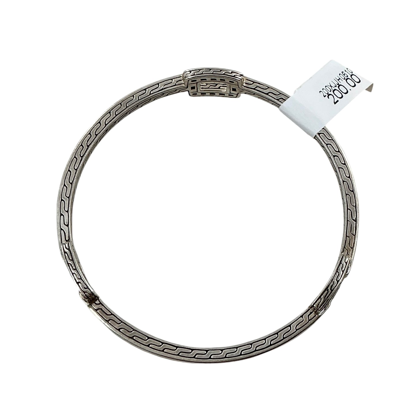 John Hardy Sterling Silver 3-Station Black Sapphire Bangle