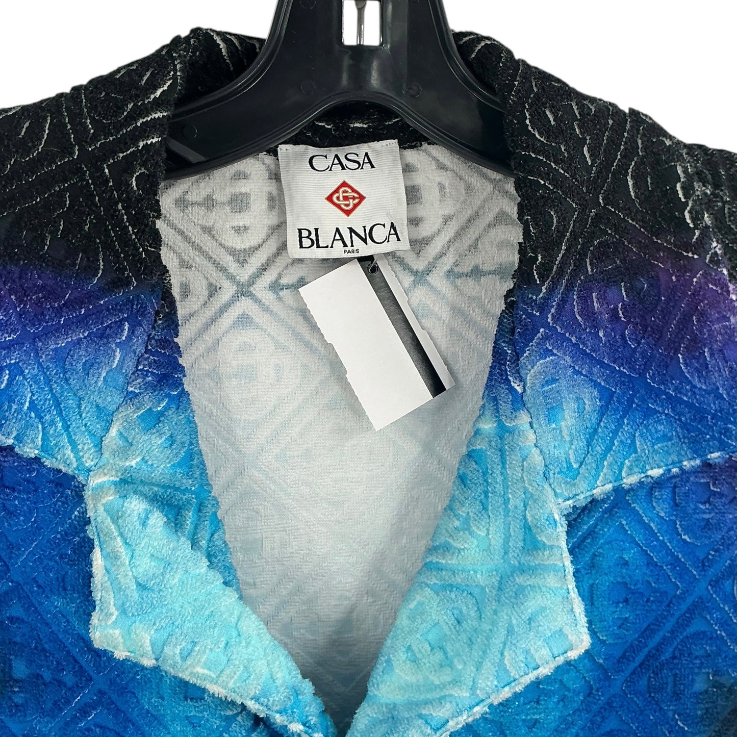 Casablanca Paris Open Collar Jacquard Monogram Tie-Dye Shirt