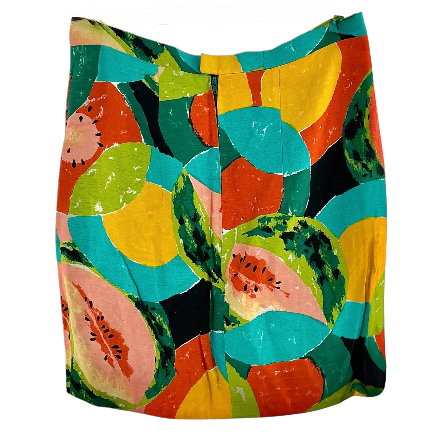 Bob Mackie Watermelon Abstract Fruit Print Skirt
