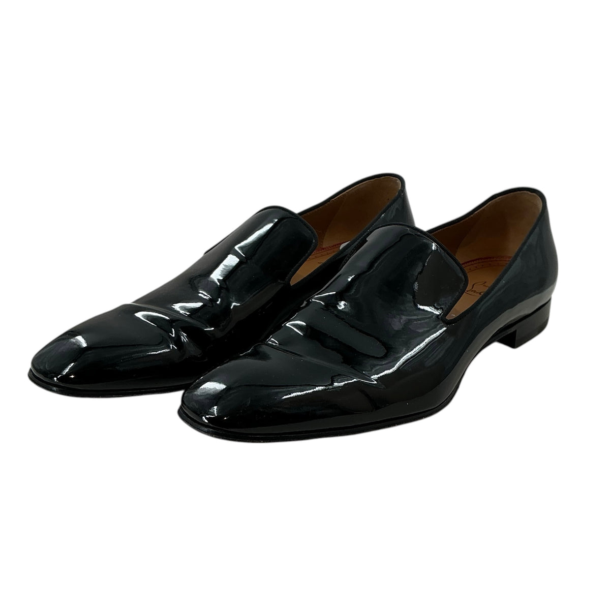 Christian Louboutin Black Patent Leather Dandelion Loafers