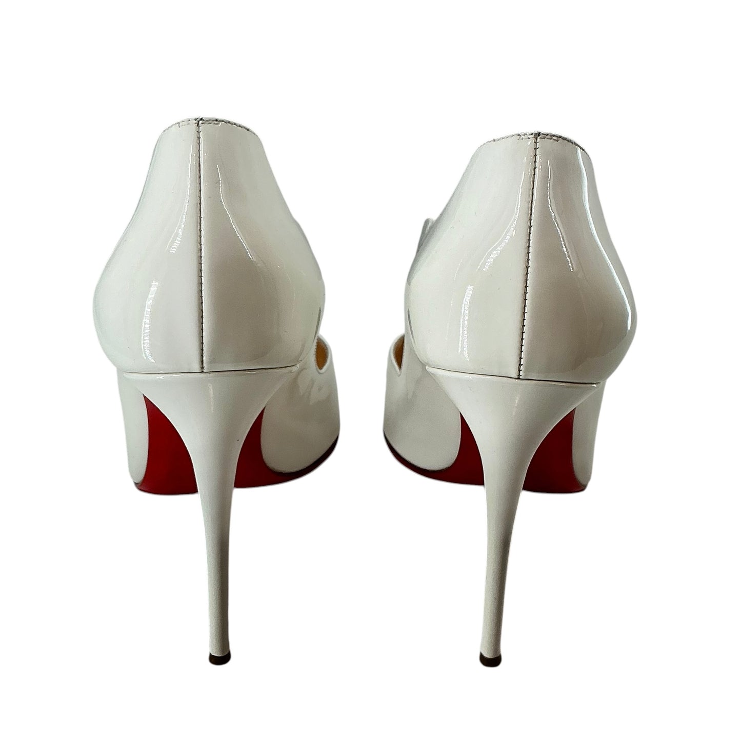 Christian Louboutin White Patent Leather Hot Chick 100 Pumps