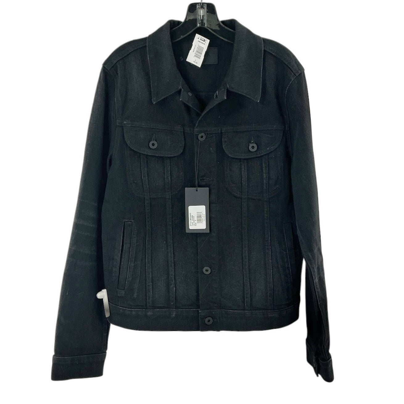 Vince Black Denim Trucker Jacket