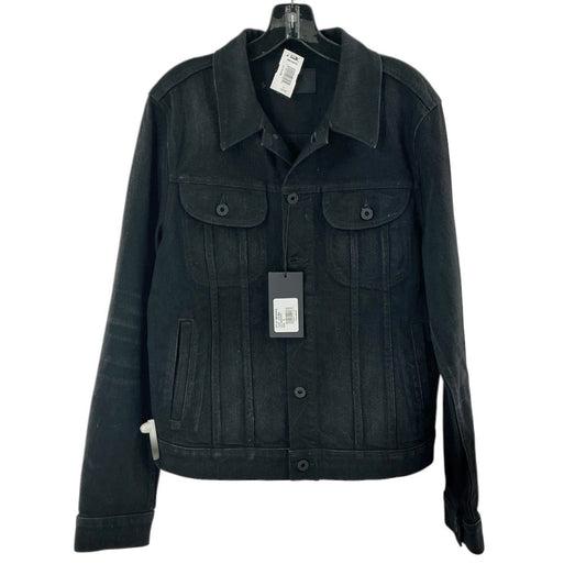 Vince Black Denim Trucker Jacket
