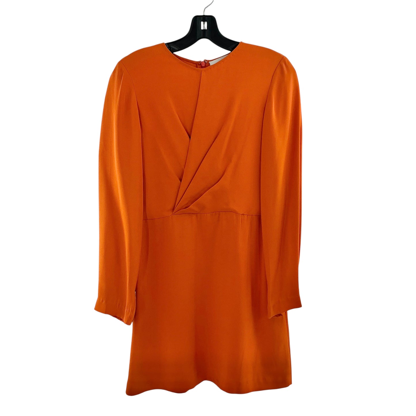 3.1 Phillip Lim Draped Orange Long Sleeve Mini Dress