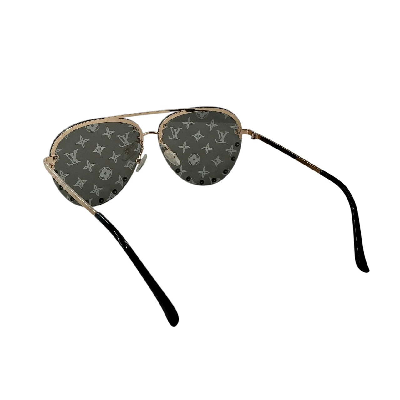 Louis Vuitton "The Party" Studded Monogram Aviator Sunglasses