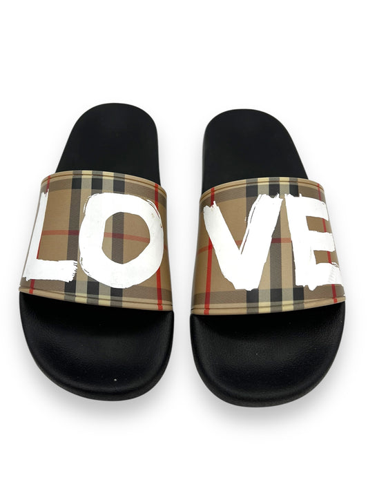 Burberry Beige Vintage Love Slides